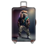 Housse Valise,ThèMe Cyberpunk à Lignes GéOméTriques Cool,Elastique Housse Protection Valise,Bagage De Voyage Couverture,Housse De Valise Lavable 18-32 Pouces,Luggage Cover (Animaux,S(18-21inch))
