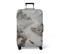 Housse Valise XL Rose Gris Adultes Enfant Elastique Housse,Zippé Résistant Robuste Couverture Protege Valise De Voyage Soute,Lavable,Réutilisable