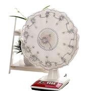 Housse Ventilateur Couvercle de ventilateur électrique, couverture anti-poussière Table décorative florale, étui protection universel Anti-pincement des doigts for sol rond(Color3)