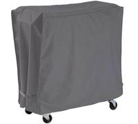 Housse ventilée imperméable pour réfrigérateur extérieur 86,4 x 48,3 x 78,7 cm - Housse de chariot de terrasse avec fond sécurisé et poignée latérale (gris)