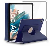 Housse + VERRE Trempé pour Samsung Galaxy Tab A8 10.5 (2021) SM-X200, Bleu Foncé