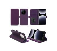 Housse violette pour Xiaomi Redmi Note 14 Pro Plus 5G / Redmi Note 14 Pro+ 5G Etui violet de Protection Portefeuille à Rabat avec Porte Cartes