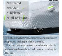 Housse Voiture Anti-Grêle pour Chevrolet Camaro 1967-1978, Bâche Rembourrée Imperméable, Coupe-Vent, Réfléchissante, Argent