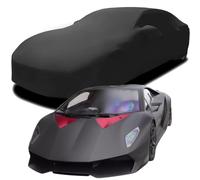 Housse Voiture Personnalisée pour Lamborghini Sesto Elemento, D'intérieur Velours Extensible Protection Anti-poussière Housse Voiture Complète,Black