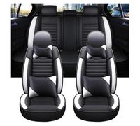 Housse Voiture Siege Housse De Siège Auto Universelle À Couverture Intégrale Pour Tous Les Modèles Pour Chrysler 300C 200 Pour Grand Pour Voyager Pour Pacifica Housses De Sieges(Black white LUXUry)