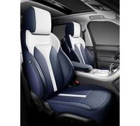 Housse Voiture Siege Housses De Siège Auto Respirantes Et Tendance En PU Pour Jaguar XE F-PACE I-PCAE XF, Antidérapantes, Accessoires Non Slip Respirantes(5PCs-Blue White)
