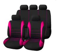 Housse Voiture Siege Pour Mitsubishi Pour ASX 308 Pour Eclipse Pour Cross Pour Grandis Pour Montero Housse De Siège Auto En Tissu 5 Places Couverture De Siège(Pink)