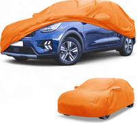 Housse Voiture šŠtanche Toutes Saisons Automobile ExtšŠrieure Anti-Uv Soleil Pluie Protection Complššte ExtšŠrieure Pour Kia Niro Film Aluminium Coton Orange Bandes RšŠflšŠchissantes