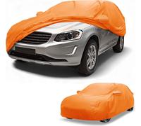 Housse Voiture šŠtanche Toutes Saisons Automobile ExtšŠrieure Anti-Uv Soleil Pluie Protection Complššte ExtšŠrieure Pour Volvo Xc60 Film Aluminium Coton Orange Bandes RšŠflšŠchissantes