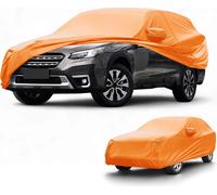 Housse Voiture šŠtanche Toutes Saisons Pour Automobile En ExtšŠrieur, Protection Anti-Uv Soleil Pluie Pour Subaru Outback Film En Aluminium Coton Orange Avec Bandes RšŠflšŠchissantes