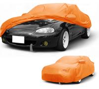 Housse Voiture šŠtanche Toutes Saisons Pour L'ExtšŠrieur Automobile Protection Anti-Uv Soleil Pluie Pour Mazda Mx-5 Miata Film En Aluminium Coton Orange Avec Bande RšŠflšŠchissante