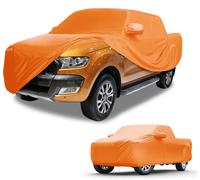 Housse Voiture šŠtanche Toutes Saisons Pour Usage Automobile ExtšŠrieur Anti-Uv Soleil Pluie Protection Complššte Pour Ford Ranger Film Aluminium Coton Orange Bandes RšŠflšŠchissantes