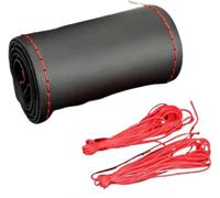 Housse Volant Cuir per Dodge Grand Caravan Charger | Housse de Volant de Voiture à Coudre à la Main Cuir avec Coutures sur les Bords Enveloppe de Volant DIY Antidérapante 38cm