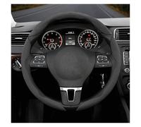 Housse Volant en Daim À Boucle Antidérapante Adaptée pour VW pour Crafter pour Taigo pour Up pour Santana pour Nivus(Rond Noir 3 pièces)