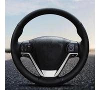 Housse Volant en Similicuir Noir À Faire Soi-même pour Toyota pour Highlander 2014 2015 2016 2017 2018 2019 pour Sienna 2015-2019 Caches Volant(Black)