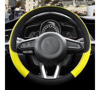 Housse Volant Housse DE Volant Voiture en Cuir PU antidérapant pour Mazda 2 DY DE/DH DJ/DL, Accessoires Automobiles(Jaune)