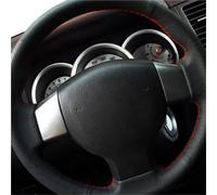 Housse Volant pour Nissan pour Note 2006 2007 2008 2009 2010 2011 2012 2013 pour Tiida 2007 2008-2011 pour Bluebird pour Sylphy 2005-2012 Housse Volant Voiture Protège Volant(White Thread)