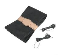 Housse Volant Suede DIY 37-38cm Main Noire Housse Volant Suede | Suede véritable , fil assorti, finition luxueuse, diamètre 37-38cm, toucher doux