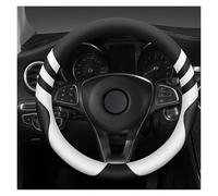 Housse Volant Universelle En Cuir Durable Avec Doublure Antidérapante Diamètre 14.5 À 15 Pouces Housse Volant Voiture Couvre(White)