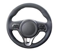 Housse Volant Véhicule Housse Volant Tressée À La Main Garniture Cuir Microfibre Perforée Pour Kia Pour Sportage 4 Pour KX5 2016-2019 Pour K5 Pour Optima 2016 2017 2018(Blue Thread)