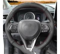 Housse Volant Véhicule Pour Toyota Pour Avalon Pour Camry 2018-2019 Pour Crown Pour Corolla 2018-2020 Pour RAV4 2019 Housse Volant Cuir Tressé(Light Blue Thread)