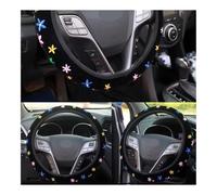 Housse Volant Voiture 1 Housse de Protection pour Volant brodée à la Main, Petite Fleur, 38 cm, ne heurte Pas Les Styles, Bandes élastiques, intérieur Voiture