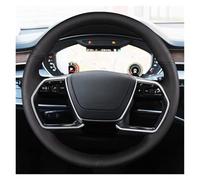 Housse Volant Voiture A8 S8 A7 A6 A8L pour Etron 2021-2022 Bricolage Couverture Volant Voiture en Cuir Artificiel tressé Car Steering Wheel Cover(Light Blue Thread)