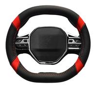 Housse Volant Voiture Couverture Volant de Voiture en Cuir Microfibre personnalisée pour Peugeot pour Rifter 5 Couleurs Accessoires Automobiles Dermay(Red3)