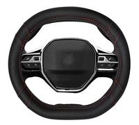 Housse Volant Voiture Couverture Volant de Voiture en Cuir Microfibre personnalisée pour Peugeot pour Rifter 5 Couleurs Accessoires Automobiles Dermay(Black1)