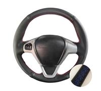 Housse Volant Voiture Couvre Housse Volant Voiture Cuir Microfibre Cousue À Main pour Ford pour EcoSport 2014-2017 pour Fiesta 2008-2017(Blue Thread)