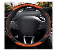 Housse Volant Voiture Housse de Volant de Voiture en Cuir Microfibre pour Accessoires Automobiles pour Peugeot 208 2012~2018 pour Peugeot 308 2014~2021 2008 2013~2018 Volant Couvercle(Orage)