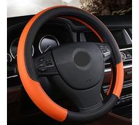 Housse Volant Voiture Housse Volant Voiture tressée en Cuir sur Le Volant pour VW pour Atlas pour VILORAN pour Golf 7 Accessoires d'intérieur Automobile(Orange6)