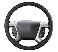 Housse Volant Voiture pour Captiva pour Silverado pour GMC pour Sierra 2007-2014 Intérieur De Voiture Bricolage Couverture Volant(Light Blue Thread)