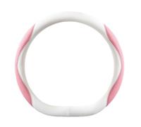 Housse Volant Voiture pour Chevrolet Bolt EV 5 Seats 2025 Caches de Volant Antidérapant Protecteur de Volant Couvre Volant Voiture,Type D- White Pink