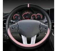 Housse Volant Voiture pour Ford F-Series F-150 Lightning XIV SuperCrew 2020-2025, Couvre Volant Voiture en Cuir Respirant et Antidérapant Caches de Volant Protege Volant,Pink-O