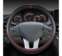 Housse Volant Voiture pour Ford Taurus VIII (Middle East) 2022-2025, Couvre Volant Voiture en Cuir Respirant et Antidérapant Caches de Volant Protege Volant,Wine Red-O