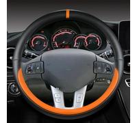 Housse Volant Voiture pour Ford Taurus VIII (Middle East) 2022-2025, Couvre Volant Voiture en Cuir Respirant et Antidérapant Caches de Volant Protege Volant,Orange-O