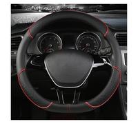 Housse Volant Voiture pour Hyundai I20 Ⅱ Coupé 2015-2018 Cuir Fibre Carbone Bande Élastique Confort Ultra-Mince Absorbant Transpiration sans D Blanc Housse Volant Voiture(BlackRed,D)