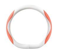 Housse Volant Voiture pour Mazda CX-50 Hybrid 2024 Caches de Volant Antidérapant Protecteur de Volant Couvre Volant Voiture,Type D- White Orange