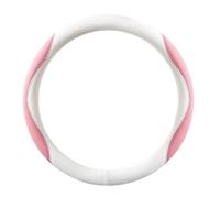 Housse Volant Voiture pour Nissan Z 2seats 2025 Caches de Volant Antidérapant Protecteur de Volant Couvre Volant Voiture,Type O- White Pink