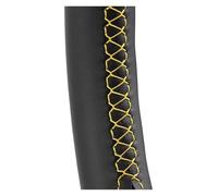 Housse Volant Voiture pour Seat pour Leon 5F pour Mk3 pour Ibiza 6J pour Tarraco pour Arona pour Ateca pour Alhambra Couverture De Volant Voiture Auto(Yellow Line)