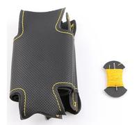 Housse Volant Voiture pour Seat pour Leon pour 5F pour Mk3 pour Ibiza pour 6J pour Tarraco Couverture Volant Voiture Cousue À La Main(Yellow Thread)