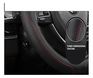 Housse Volant Voiture pour Seat pour Leon St 3 5F I 2017 2018 2019 2020 37-39cm Antidérapant Respirant Housse De Voiture en Cuir Durable Protecteur Volant