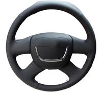 Housse Volant Voiture pour Skoda pour Octavia (2009-2013 pour Citigo (2011-2012 A Housse De Volant en Cuir PU Cousue Main(Yellow Thread)