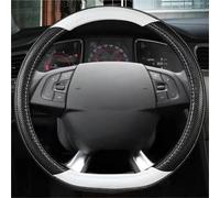 Housse Volants Voiture Housse Volant Voiture Cuir Forme D pour Citroen DS3 DS4 DS5 DS 5LS DS6 DS7 DS9 C3-XR C4 Sega 2014-2021 Protecteur de Volant(Blanc)