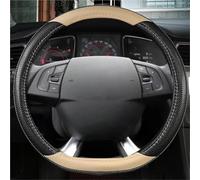 Housse Volants Voiture Housse Volant Voiture Cuir Forme D pour Citroen DS3 DS4 DS5 DS 5LS DS6 DS7 DS9 C3-XR C4 Sega 2014-2021 Protecteur de Volant(Beige)