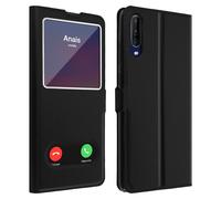 Housse Wiko View 4 / 4 Lite Étui Intégral Double Fenêtre Fonction Support noir