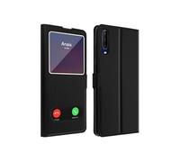 Housse Wiko View 4 / 4 Lite Étui Intégral Double Fenêtre Fonction Support noir