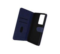 Housse Xiaomi Poco F4 5G Clapet Portefeuille Support Vidéo bleu nuit