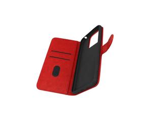 Housse Xiaomi Redmi 10C - AVIZAR - Chesterfield - Support vidéo - Rouge - Mat - Rabat